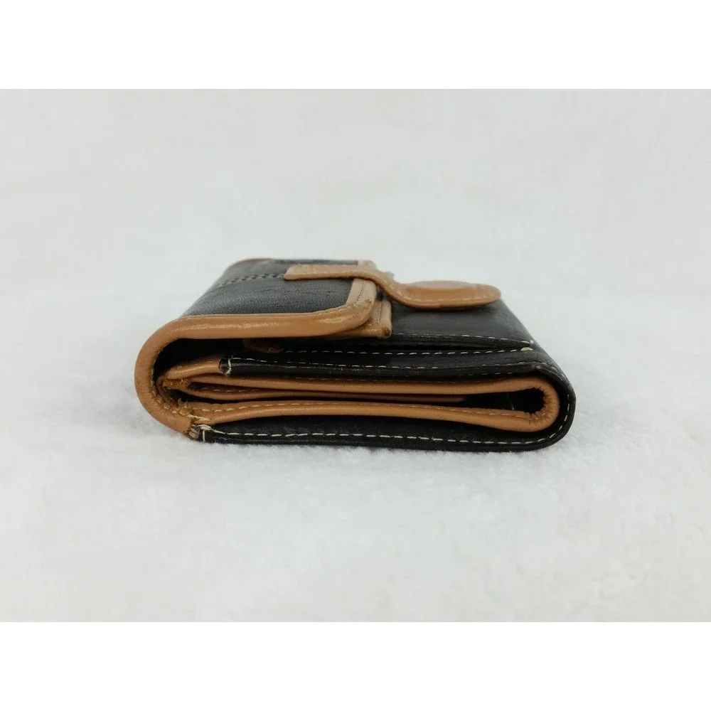 Vintage Leather Trifold Wallet Card‎ Case Hand Made in Spain Brown Tri-fold